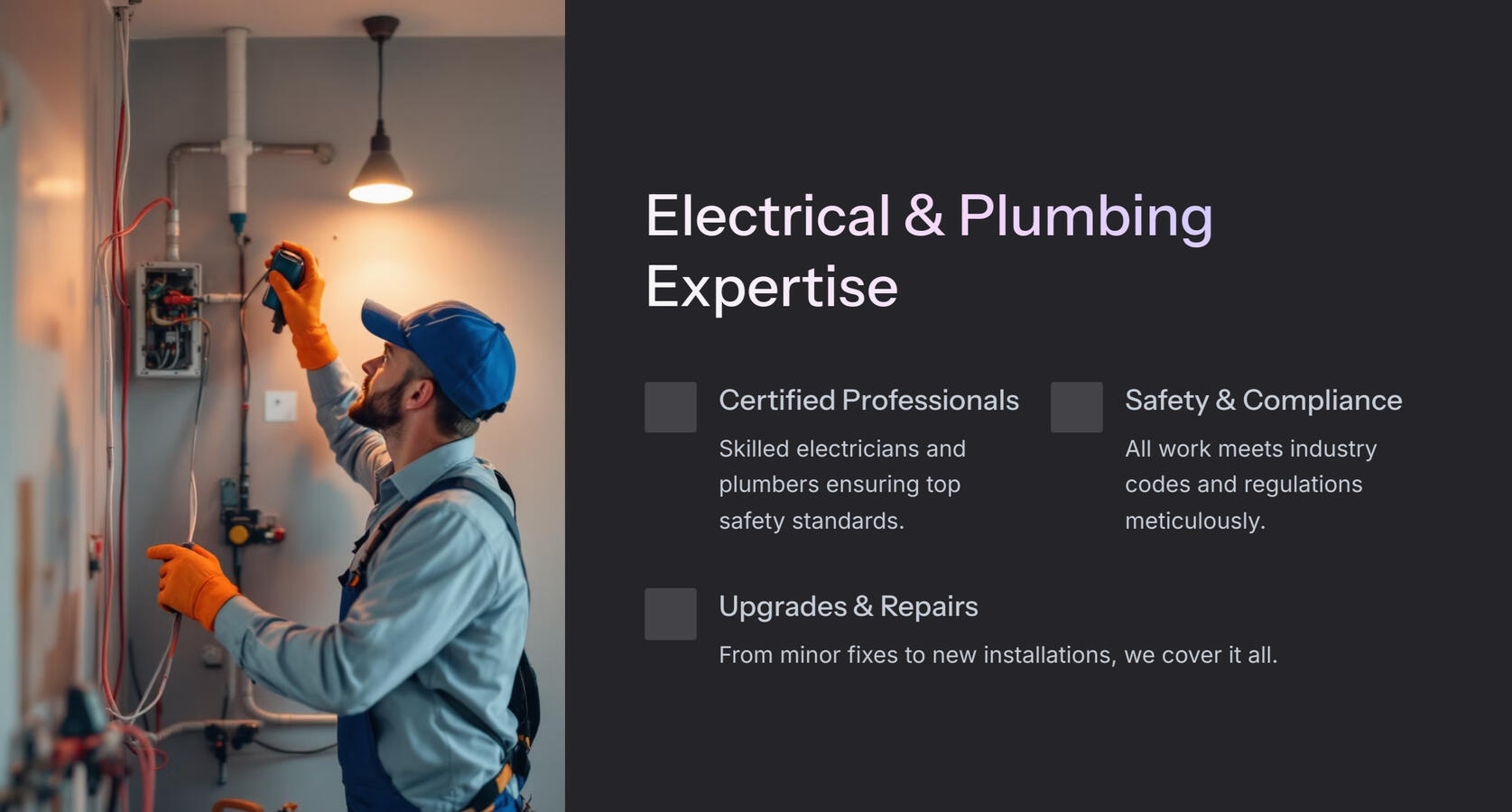 Electrical & Plumbing Expertise